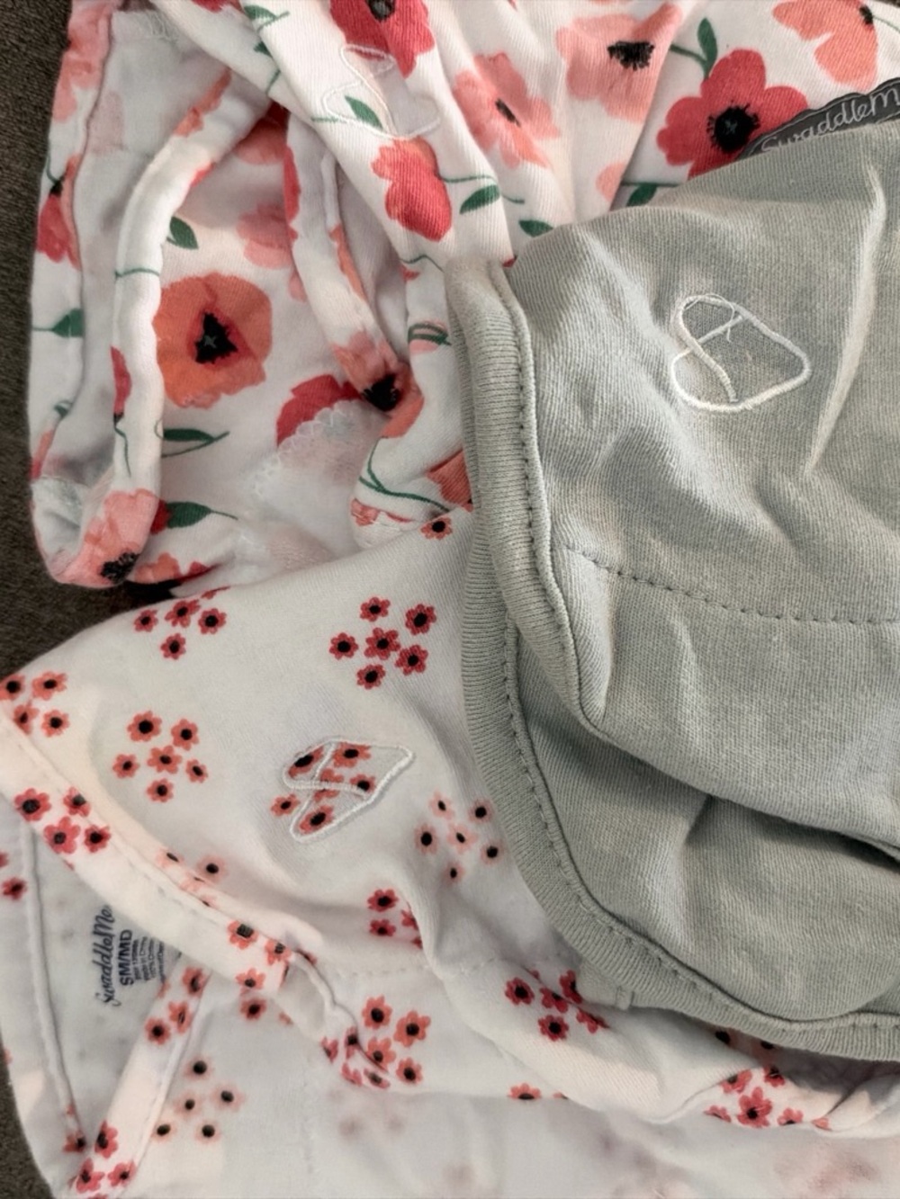 SwaddleMe Pink Floral and Gray Sleep Sack Set